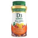 大自然的丰产维生素D3 Gummys,维生素补充,支持免疫健康,50mcg,2000IU,混合水果火焰,90 Gummys