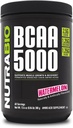 NutraBio BCAA 5000 Powder - Vegan发酵的BCAAs - 支持精益肌肉生长,复苏,耐力 - 60 service - 西瓜