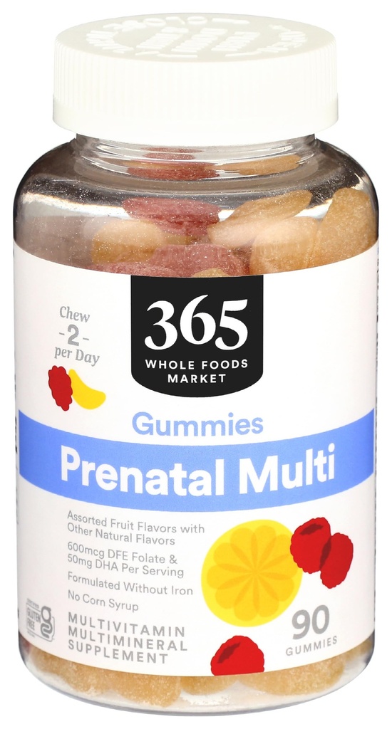 365 由全食品市场,产前Gummy, 90 计数