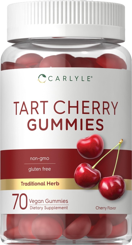 卡莱尔·塔尔特·切里·古米斯(英语:Carlyle Tart Cherry Gummys) ^ 2000mg ^ 70 伯爵 切里·弗拉弗尔(英语:Cherry Flavor) ^ Vegan, Non-GMO, and Gluten Free Formule
