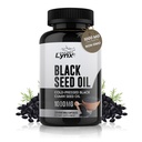 纯有机冷粉黑种子油盖-Vegan Non-GMO纯 Nigella Sativa 黑豆油用于美容豁免和整体健康支持-Thymoquinone-Rich 1000mg服务(60天)