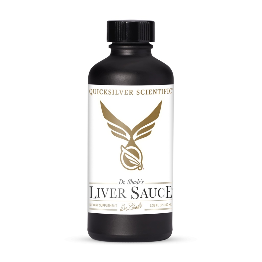 Quicksilver scientifical Liver Sauce - Liposomal Liver Detox with DIM, Quercetin, Lipoic Acid, Milk Thetle 和 Dandelion Root 补充 - 支持比勒和毒素运动(100毫升/ 3.38 oz)