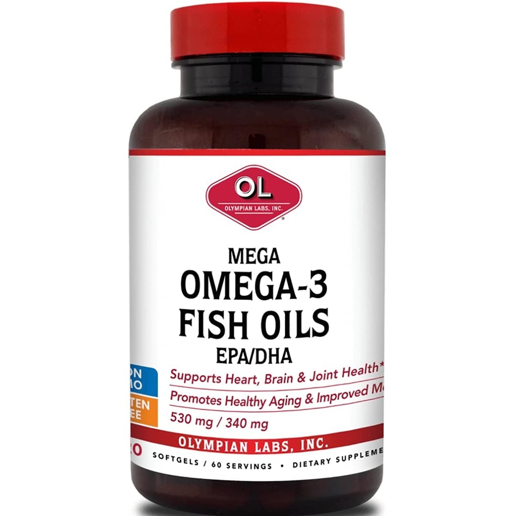 奥运实验室 Mega Omega 3 鱼油,60 sevings, 3148