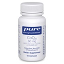 纯封装 CoQ10 60 mg → Coenzyme Q10 能源、抗氧化剂、脑和细胞健康、认知和心血管支持补充* 60 capsules