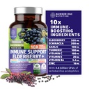 预选10 in 1 Imune支助补编 [10 Potent Infements],配有长老莓、维生素C、Echinacea、锌和免疫支助的Probiot、Gut健康和更好的消化、60个Veg Caps
