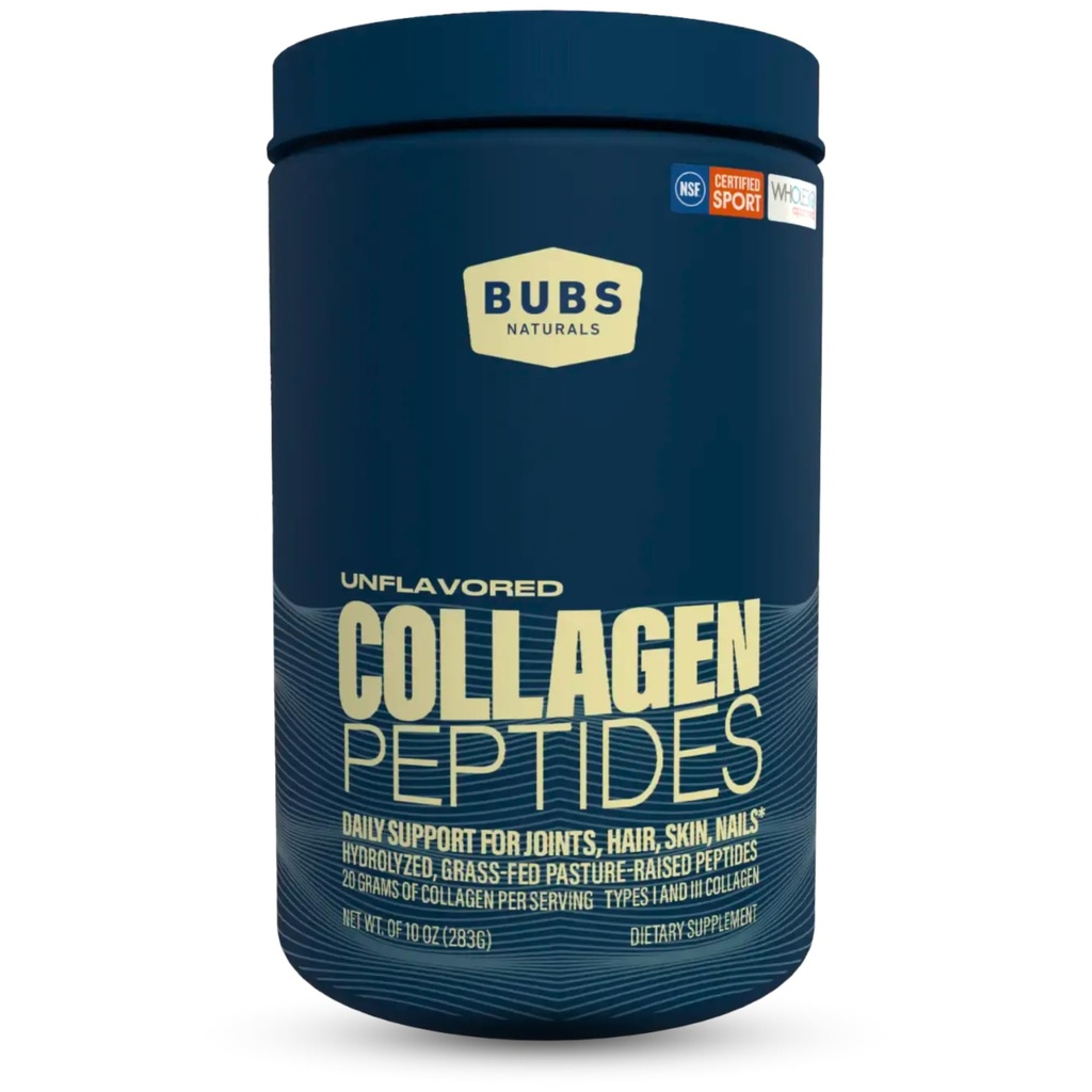 BUBS Naturals Unfloods Collagen Peptides Powder, 联合和皮肤的最佳蛋白质, Pasture Heared Grass Fed, Paleo and Keto Friendly, Operation30, Non-GMO 奶制品和Gluten Free, 10oz, 14 services