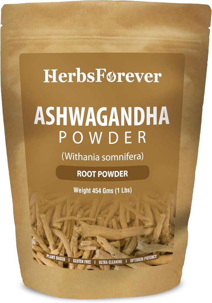 草药 Forever Ashwagandha 根粉 454g I Winter Cherry, Non-GMO, Vegan, Gluten-Free I Ayurvedic 压力-Buster 支持能量助推器,生命力与恢复器 整体健康最大强度