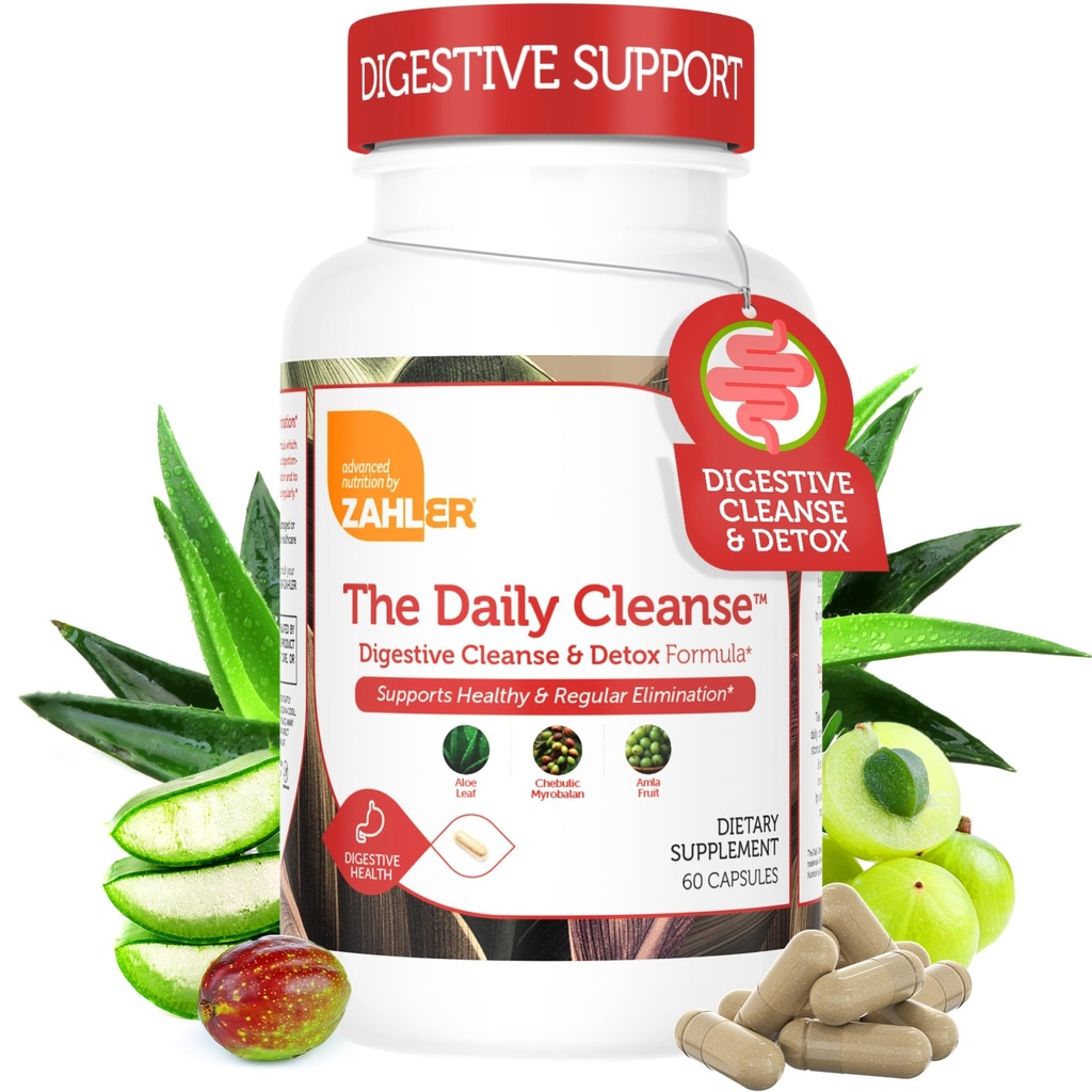 Zahler Daily Cleanse, Digestive Cleanse & Detox Formula, 支持健康与定期消除, 60 Capsules. 中华网.