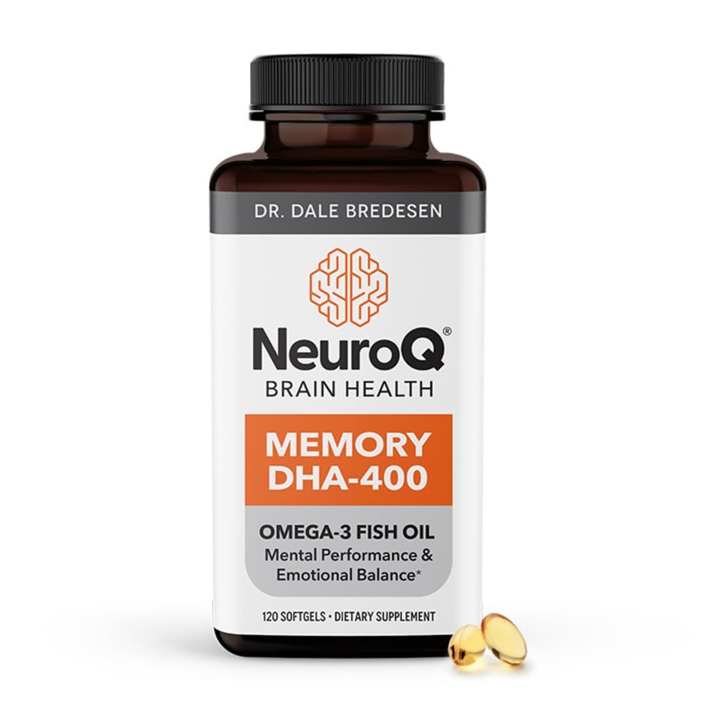 LifeSeasons 神经元记忆 DHA-400 - Omega-3 鱼油补充剂 - 精神性能和平衡 - 支持神经脑健康 - 防止记忆丧失和改进焦点 - 120 软胶