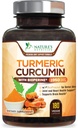 Turmeric Curcumin Supplement 1950mg - 95% Curcuminoids with Organic Turmeric & BioPerine Black Pepper Extraction for Best Acception, Nature's Vegan Joint Support, N-GMO, Bottled in USA - 180 Capsules (英语).