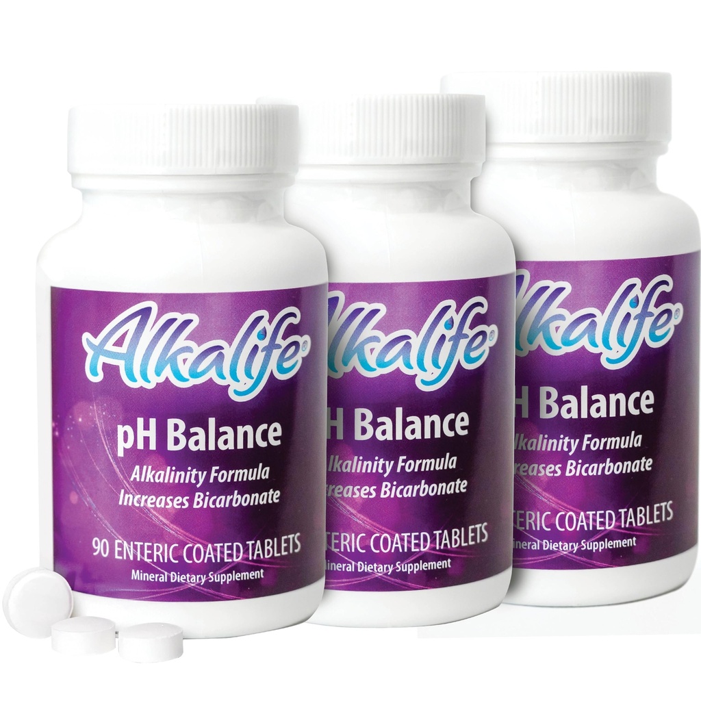 Alkalife pH平衡补充药片 - 首个专利的Alkaline 双碳酸盐药片 - 中和酸,平衡pH,免疫支持,峰值性能,解毒 - 270 平板电脑