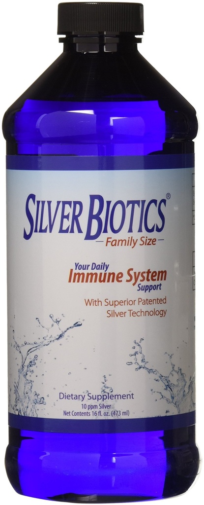 Silver Biotics Coloidal Nano Silver Sol Ag4O4 10 PPM Immune 支持 QQ Bio-Hacking Immune Building 自然支持 16 Fl Oz (Pack of 2).