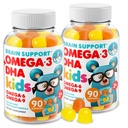 DR. MORITZ Omega 3 Kids Gummys (180 Counter), Vegan Omega3 Gummys for Kids with no Fish Oil, Vitamins for Brain and Heart Health, Gluten-Free Omega 3 6 9 (英语).