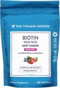 用于头发,皮肤和钉子支持的维生素店(Biotin Soft Chews) - 5,000mcg - 混合莓(60 Soft Chews)