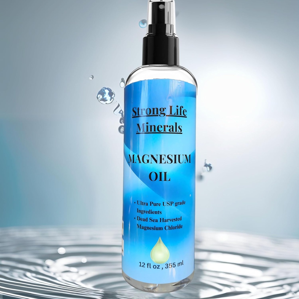 Unleash The Power Extra Starity Magnesium Body Spray 100%的有机制造在美国与七矿和古矿相比. 镁的力量可以改变你的生活。