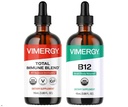 维莫吉·全日抗御能力包 – 有机液体总量 Immune Blend/Liquid B12 - 刺激白血细胞,支持健康红血细胞 – USDA Organic, Vegan, Paleo, Gluten-Free, Kosher