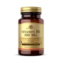 Solgar维生素B6 100 毫克 - 100 蔬菜胶囊 - 非GMO、Vegan、Gluten Free、奶制品自由、Kosher、Halal - 100
