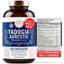 Fadogia Agrestis和Tongkat Ali 补编 - Fadogia Agrestis 600mg,500mg 长条 Tongkat Ali for Men, Maca Root, Fenugreek, Ashwagandha, Saw Palmetto to Support Energy, Stamina, Vitality - 120 Caps