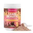 Lean Beauty Collagen protein Shake – Collagen – Collagen – Collago – 巧克力 – 配有草叶织物的食用替代粉,水解Collagen,维生素,纤维和美容营养剂 – 支持发型,皮和直肠 → 无糖型,全自然型,20种服务