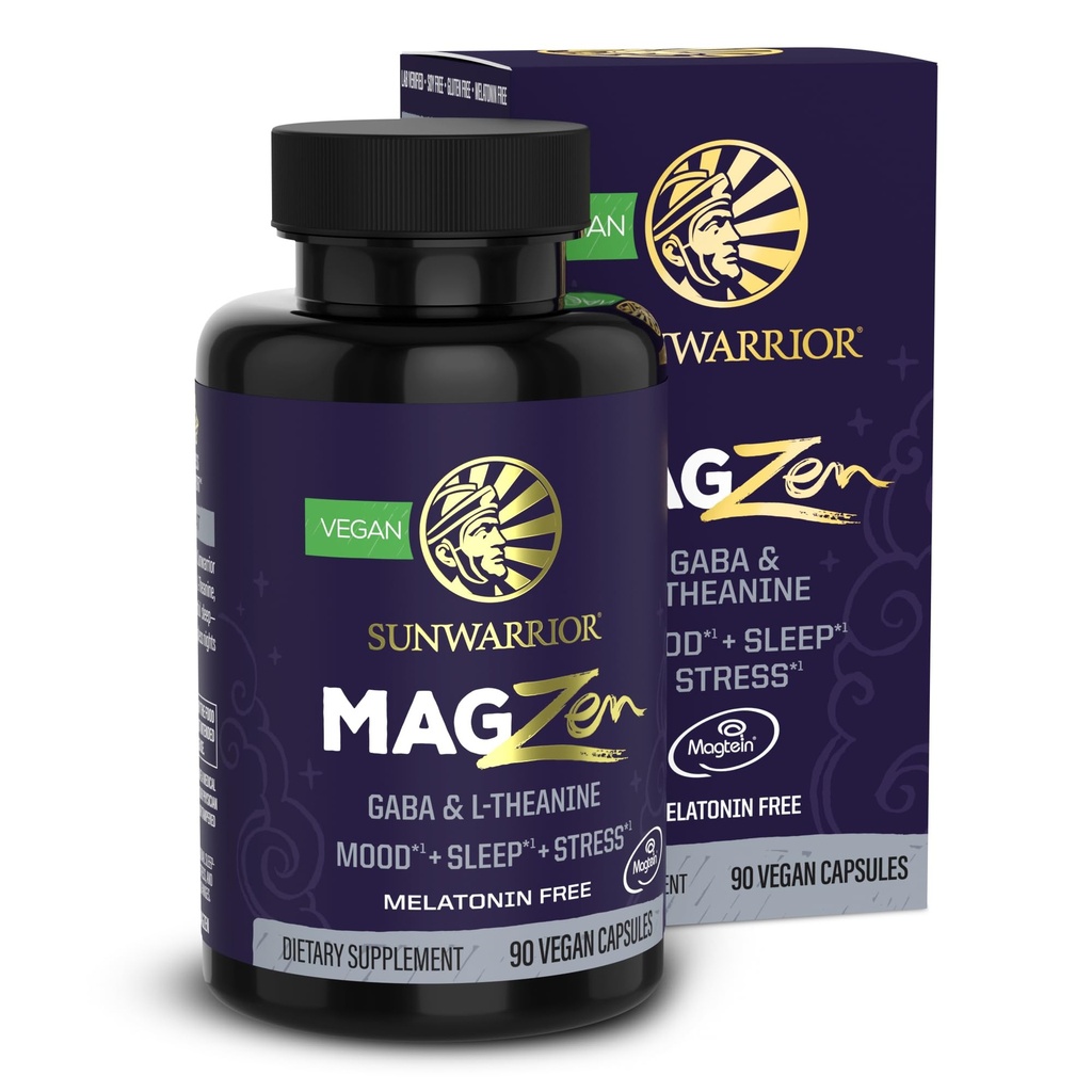 镁 补充 L- Theanine Capsules Mood,睡眠和压力支持 镁 Bisglycnation, L-Theanine & GABA 促进放松,睡眠质量和精神清晰 Vegan & Non-Drowsy 90 Capsules