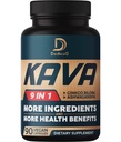 Kava Kava Capsules - 3个月供应 -- -- 9个草药,配有Ginkgo Biloba、Ashwagandha Root、安第斯可可、Graviola Leaf、Chamomile、Valerian、Lemon Balm & Skullcap - 支持Mood & Immune - 90药剂
