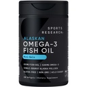 体育研究 鱼油迷你软胶 - 易吞Omega-3 来自野生捕捉阿拉斯加的脂肪酸 - 625mg,120 Softgel