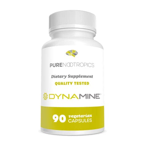 纯Nootrophics - Dynamine(甲基利伯林:1,7,9-四甲基尿酸) 100 mg Capsules(90) |在House & Rigorous 3rd Party测试中增加能量、焦点和警惕 |