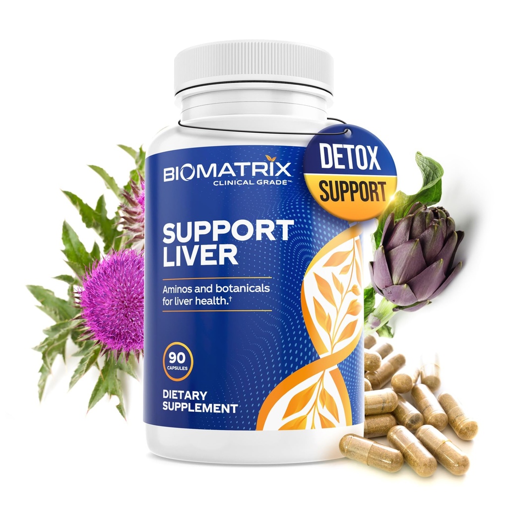 BioMatrix Liver Cleanse Detox & Reference, Artichoke 提取 liver 健康公式,Liver 配有 牛奶酸盐, 陶林, Methionine QQ 1+月供餐男女