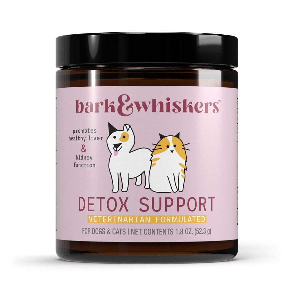 Bark & Whiskers 解毒支持 - 帮助支持健康活者 & Kidney 函数 - 草药与有机牛奶硝酸盐 & 绿茶混合 - 1.8 oz
