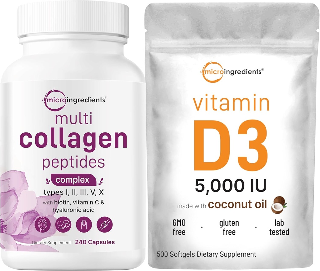 多科拉根药丸和维生素D3 5,000 IU Bundle Pack → Grass-Fed Collagen Peptides → 维生素D作为Colecalciferol