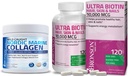 Bronson Marine Collagen Peptides 水解蛋白粉 + 超生物素 10,000 麦格毛皮和钉子补充剂