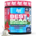 BPI 体育最佳BCAA Shred - 咖啡因免费热能恢复饮料,Lean Muscle 建筑 BCAA 男女粉,预研 BCAAs 氨基酸 饮料 - 西瓜 ICE - 25种服务