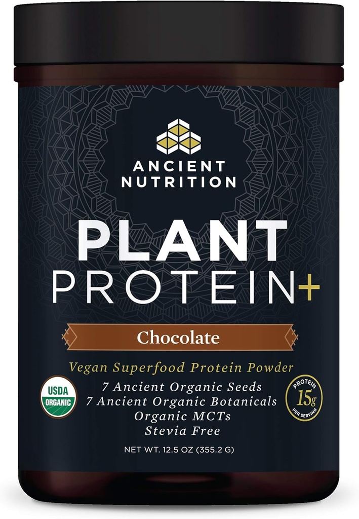古营养植物蛋白粉、植物蛋白+、巧克力、有机维冈超级食品补充剂、15g蛋白蛋白