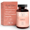 Saffron Supplements – Saffron 为妇女提取药丸 – 支持Mood, Energy Boost, PMS, 精神清晰与代谢 - 非 GMO, Gluten Free, 60 Vegan Capsules