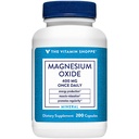 维生素商店 氧化镁 400mg — 支持能源生产、肌肉放松、骨质健康和促进消化规律的基本日常矿物公式(200卡普尔)