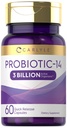 Carlyle Probiotic for Women and Men = 3亿 CPU = 60 Capsules = 14 Strains = 非GMO & Gluten Free (英语).