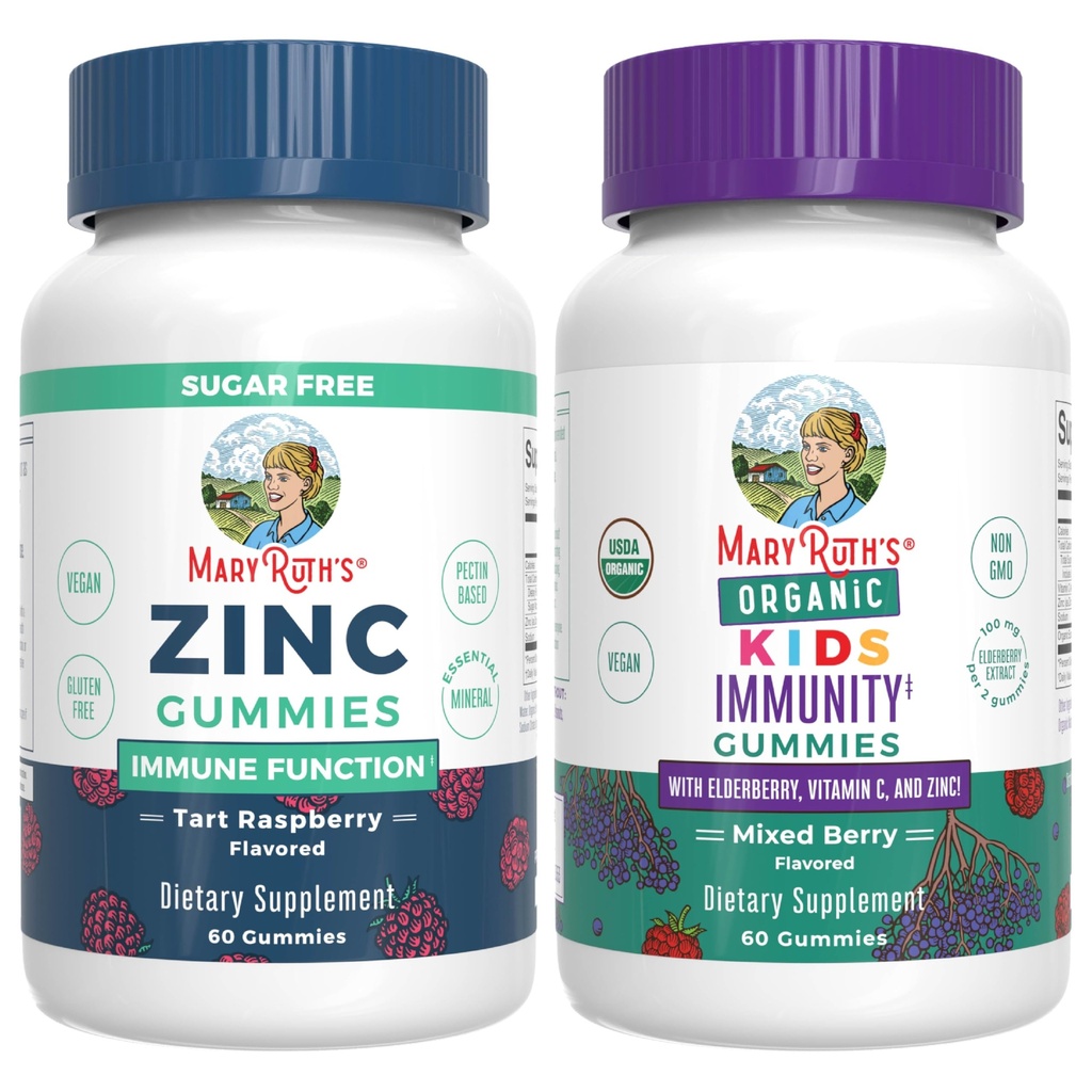 MaryRuth Organics Zinc(Tart Raspberry) & Kids University Gummys(混血莓) — — 清洁标签项目 认证 — — — — — — — — — — — — — — — — — — — — — — — — — — — — — — — —