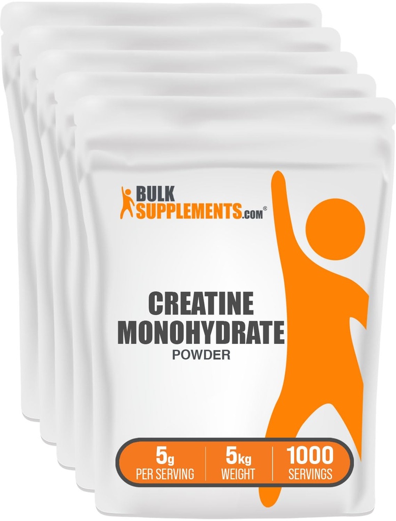 Bulk Assupports.com Creatine Monohydrate Powder - Creatine Assuppose, Micronized Creatine, Creatine Powder - Unfavored & Gluten Free, 5g (5000mg) / services, 5kg (11磅) (5袋) (pack of 5) (pack)).