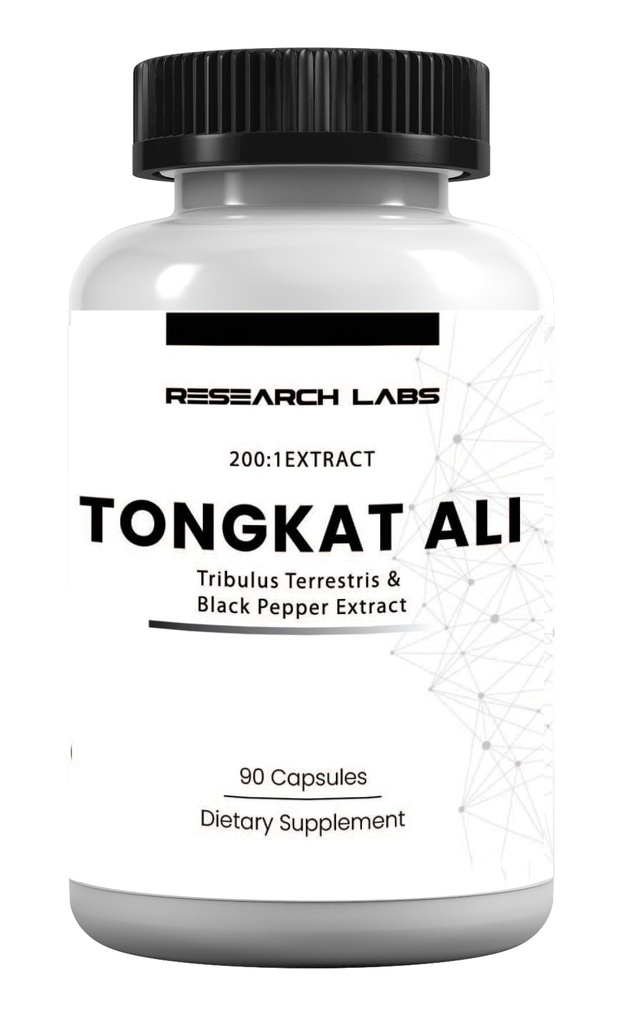 研究实验室 Longjack Tongkat Ali 提取 Capsules 200x 强度 ~ 200 000 mg → 强度、驱动力、性能和肌肉质量