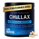 生活Happns Chillax, Calm支助补编,L Theanine, Magnesium, GABA 和 Saffron 供放松的补编, 对成年人的自然摩德健康支助, 冷静和放松的补编, 60 Capsules