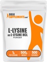 Bulk Assupports.com L-Lysine Powder - Lysine Assuppose,基本氨酸,用于免疫支持 - Gluten Free,每服1克,500克(1.1磅)(包1)