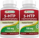 Best Naturals 2 Packs 5-HTP(5-羟基tryptophan) 100 mg 120 Capsules