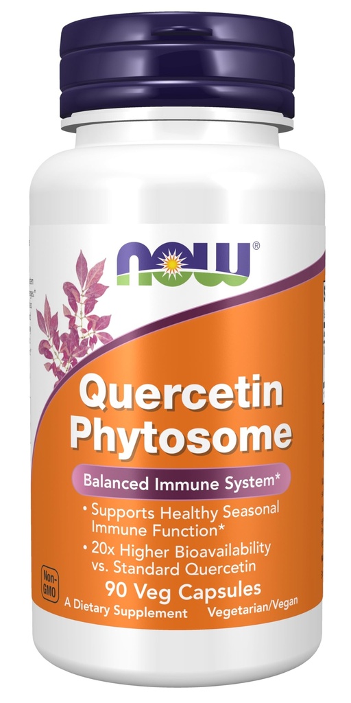 Now Foods Supplies, Quercetin Phytosome 250mg, 平衡的免疫系统, 90 Vcaps