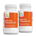 Terry天然生物活性维生素B - 用生物活性B维生素辅助心脏健康 - 用Folate & Calcium辅助 - B 复合维生素辅助神经系统功能 - 60 Capsules (包2)