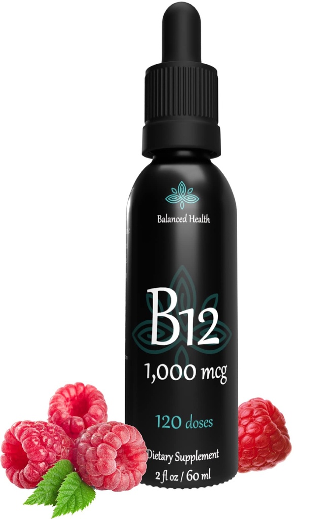 B12 1 000 mcg, 2oz 120名服务员、Raspberry Flavor, Methycobalamin 亚语投篮