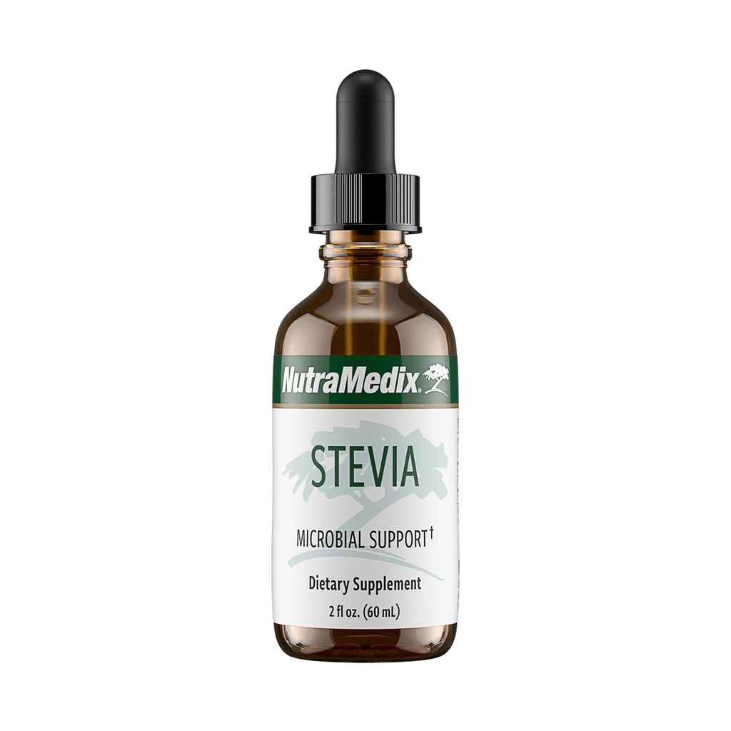NutraMedix Sweet Leaf Stevia Liquid Drops - 来自纯Stevia Leaf提取物的糖自由甜剂,用于微生物支持 - 低卡,无添加糖(2 oz / 60 ml)