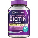 医生的食谱 生物素 10000 mcg, 头发生长, 健康的皮肤和钉子, 能量代谢, 蔬菜- 友好的生物素, 与椰油, 非GMO, 3个月供应, 90 蔬菜软胶