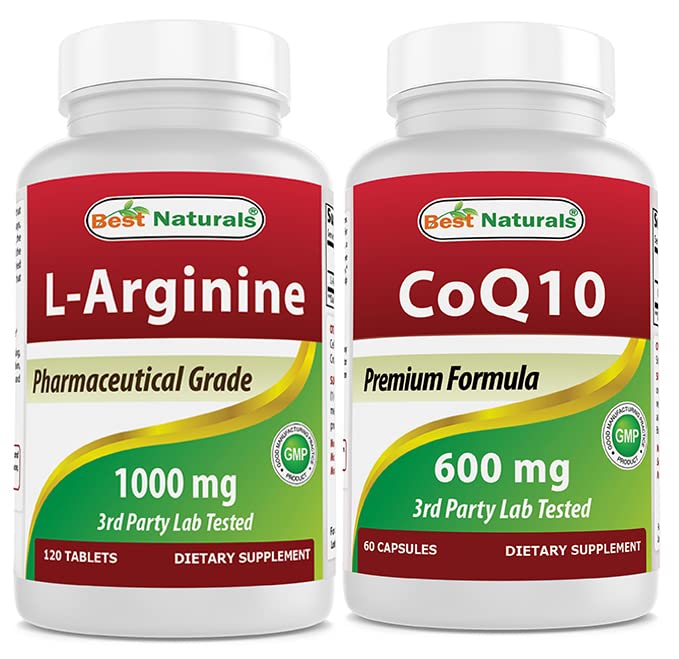 最佳天然L-Arginine 1000毫克和CoQ10 600毫克