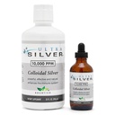 超银(Ultra Silver) 单体银(Colloidal Silver) → 10,000 PPM, 32 Oz(946mL) → 矿物补充 → True Colloidal Silver - 4 oz Dropper Bottle (Empty) 包含在消毒中!