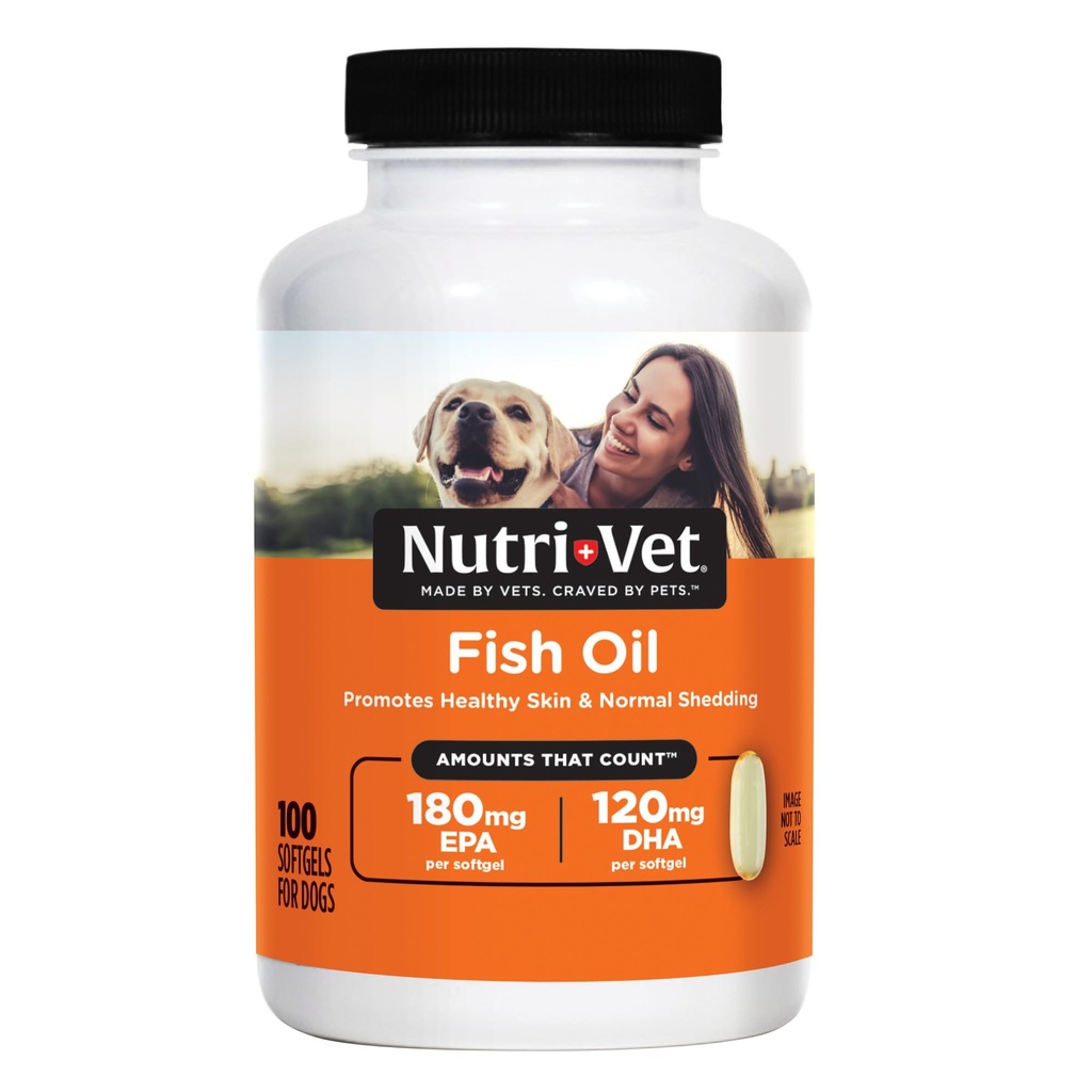 养狗的营养素-维特鱼油补充剂 Omega 3,鱼油的养狗,宠物用品,宠物维生素和补充剂,EPA DHA公式,小狗维生素, Shed Control, New Puppy Basics, 100 Count